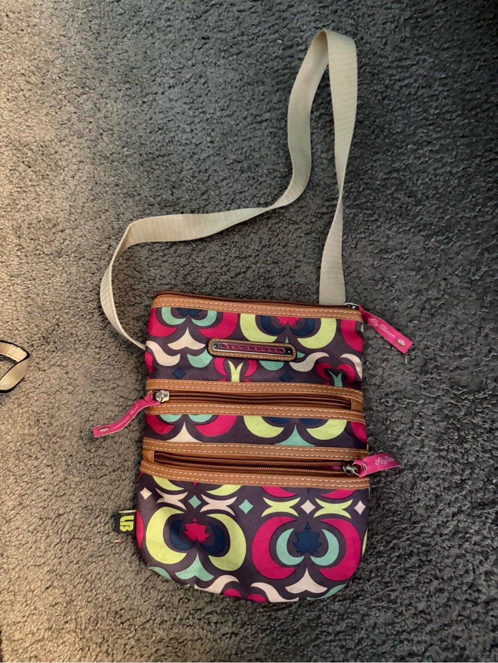 Multi-Color Pattern Crossbody Bag